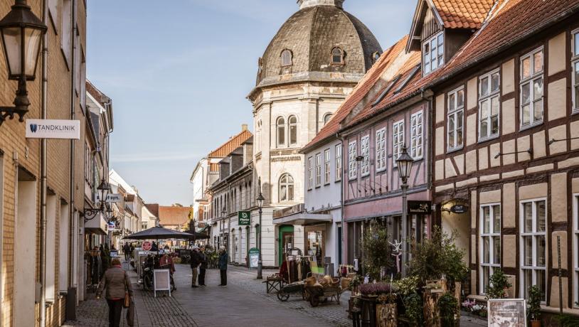 Het stadje Nyborg op het eiland Funen in Denemarken