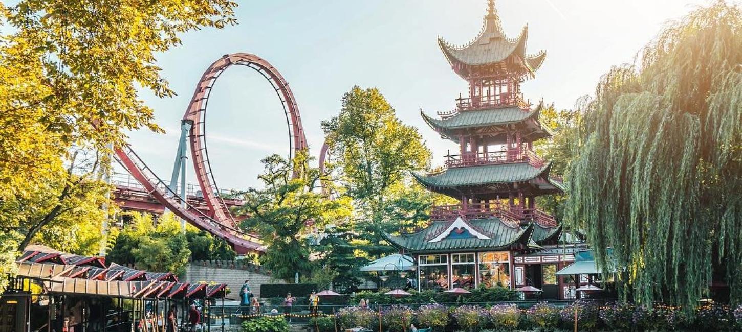 Summer at Tivoli in Copenhagen, Denmark