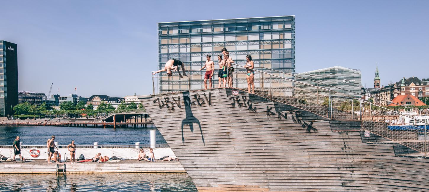 Islands Brygge harbour bath Copenhagen