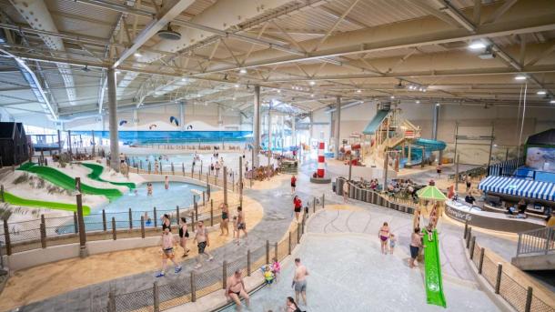 Vannpark Lalandia i Søndervig ved Vesterhavet i Danmark