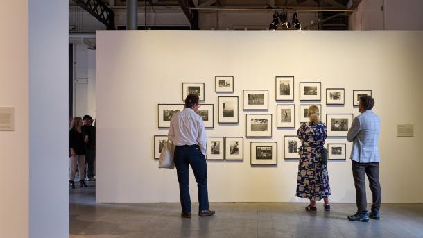 People looking at photographs in Fotografisk Center
