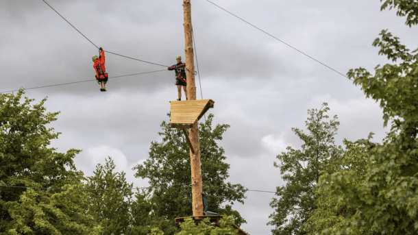 En linbana på fyns sommarland