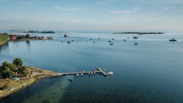 The coast at the town of Ærøskøbing, at Danish Island Ærø