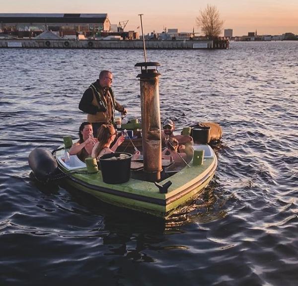 Floating hot tub in Copenhagen Harbour