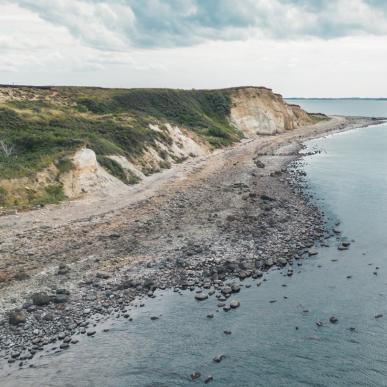 Uitzicht over Ertebølle Hoved in Himmerland in Denemarken