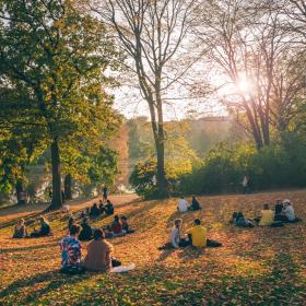 Höst i Ørstedparken i Köpenhamn